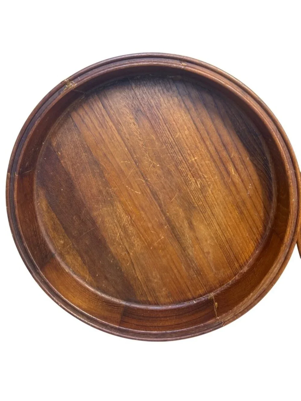 Vtg Dansk Designs Denmark IHQ Teak Round Serving Trays Set of 2 Jens Quistgaard